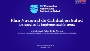 Plan Nacional de Calidad en Salud - Estrategias de implementación 2024