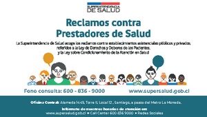 Folleto: Reclamos contra Prestadores de Salud