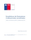 Estadísticas de Prestadores Institucionales Acreditados a diciembre de 2014