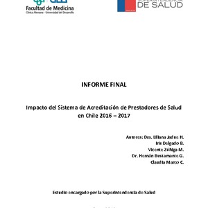 Impacto del Sistema de Acreditación de Prestadores de Salud en Chile 2009-2017